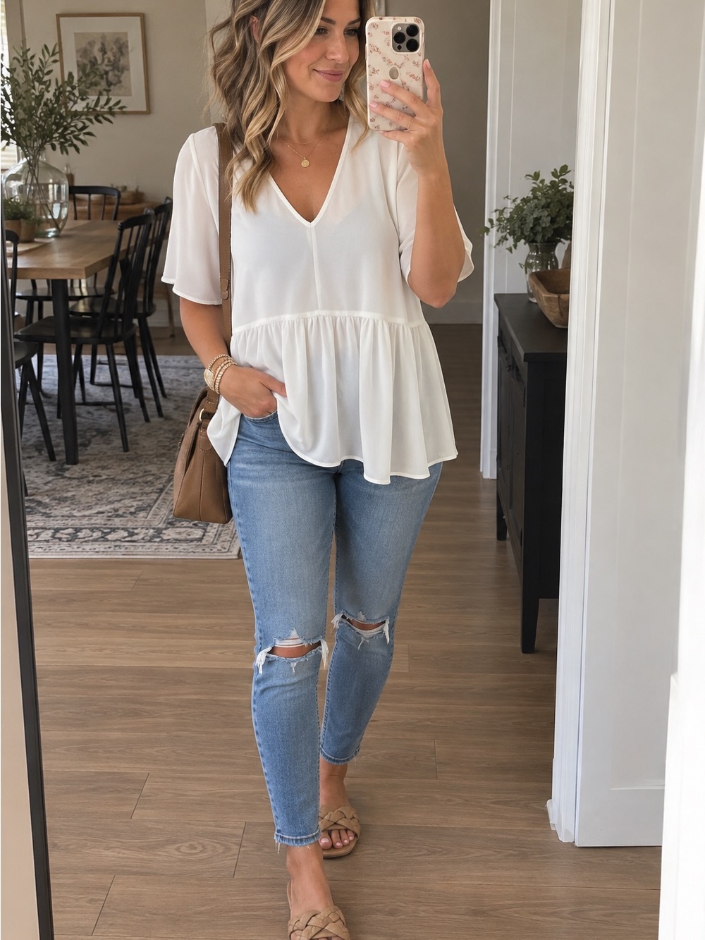 Jillian Harris Pretty in Peplum Top